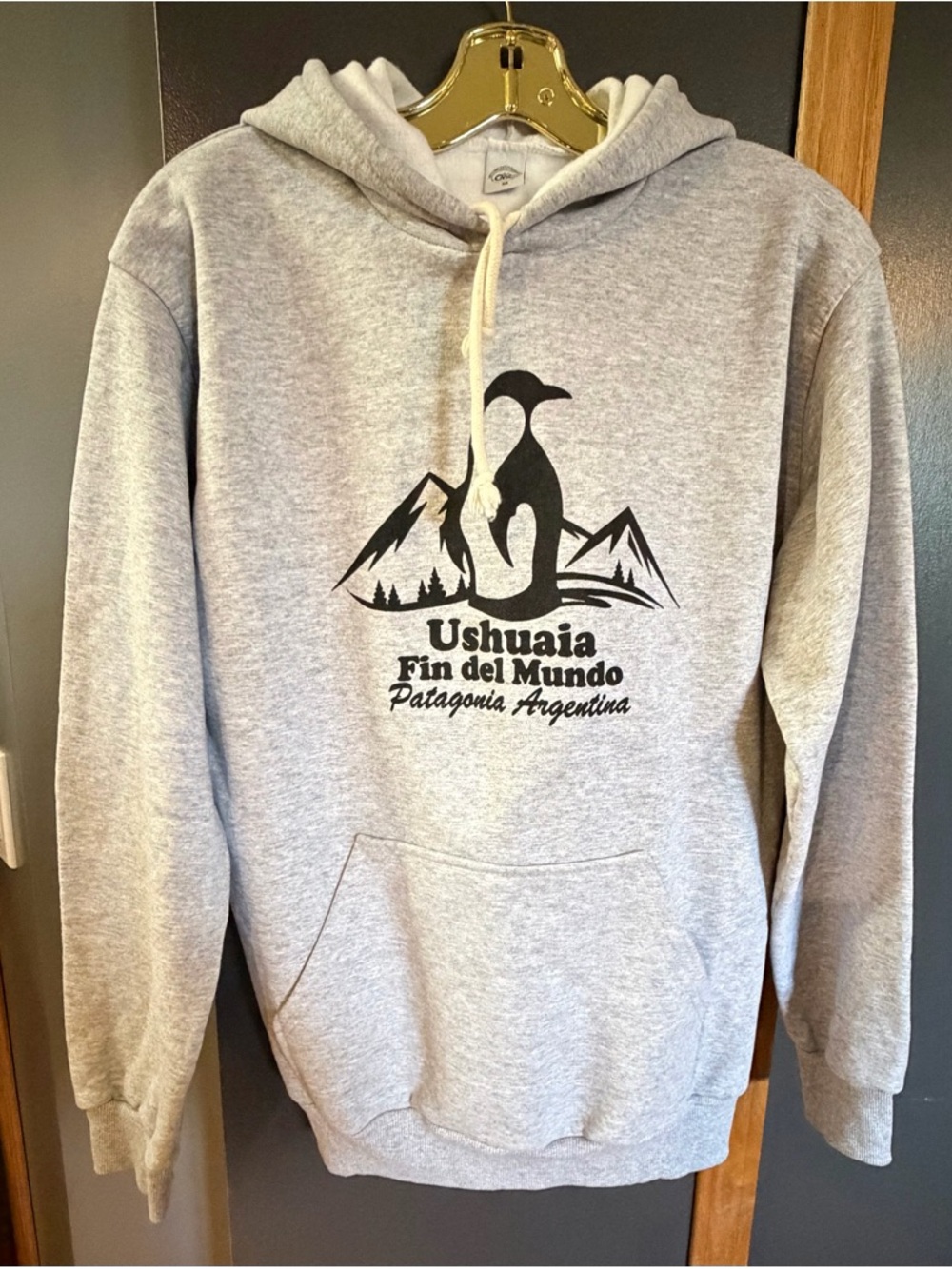 Ushuaia Fin del Mundo Gray Hoodie - Patagonia Argentina